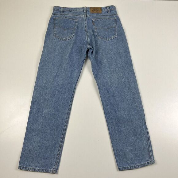 Vintage Levis 505 Orange Tab Distressed Jeans 36 X 30 Light Wash Denim - Picture 9 of 12